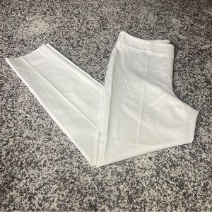 Talbots Chatham Ankle Pants Women’s 8 White Side Zip Dress Casual Classic NWT